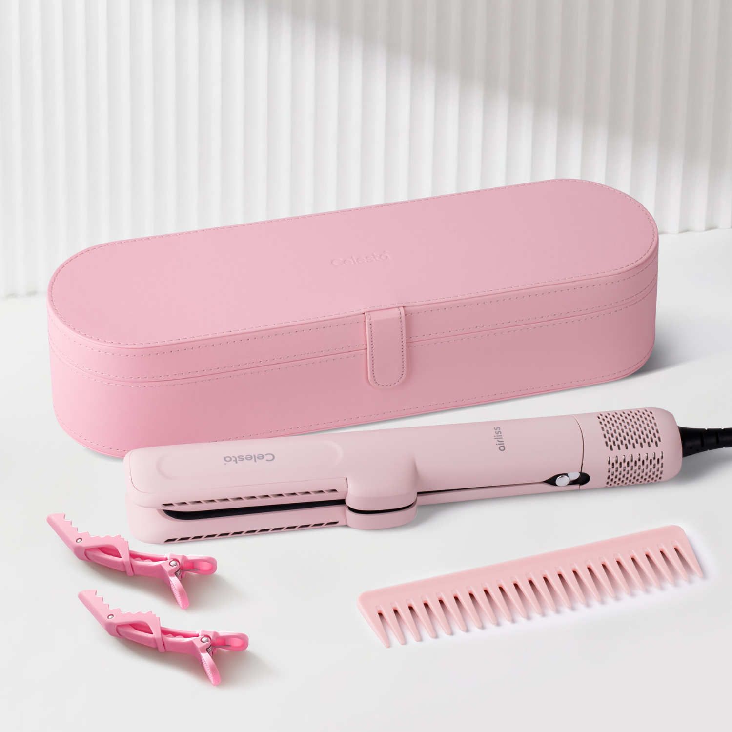 Lisseur séchant Airliss - 2 en 1 Rose Celesta