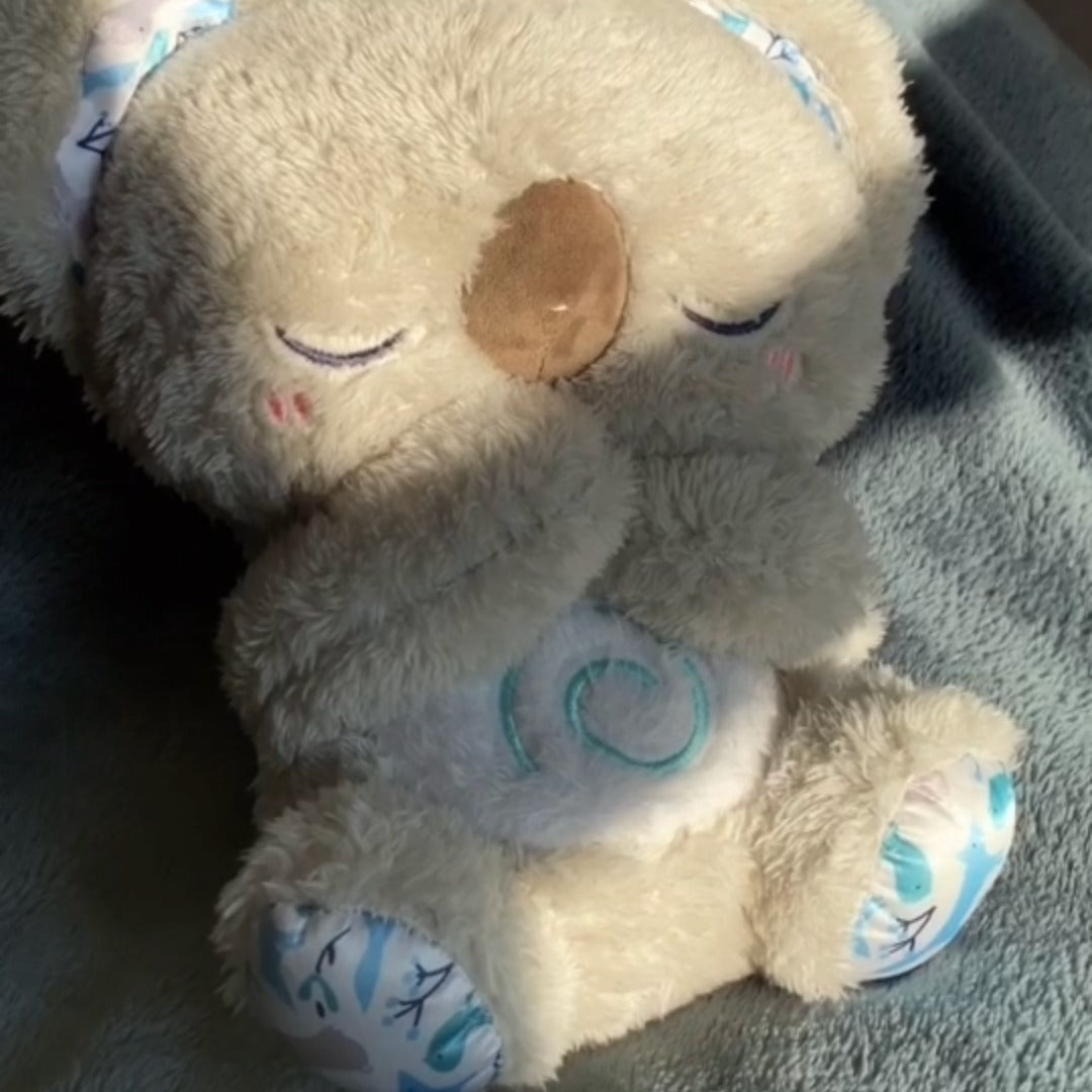 Koala Apaisant Jouet de Respiration | Simulateur de Respiration Rythmique | Tactile Haptique Thérapie Sonore Ultrasonique | Lampe de Nuit LED Intégrée | Compagnon en Peluche Alourdissant