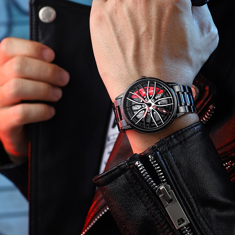 Montre-bracelet pour homme de voiture de course élégante - RaceVision