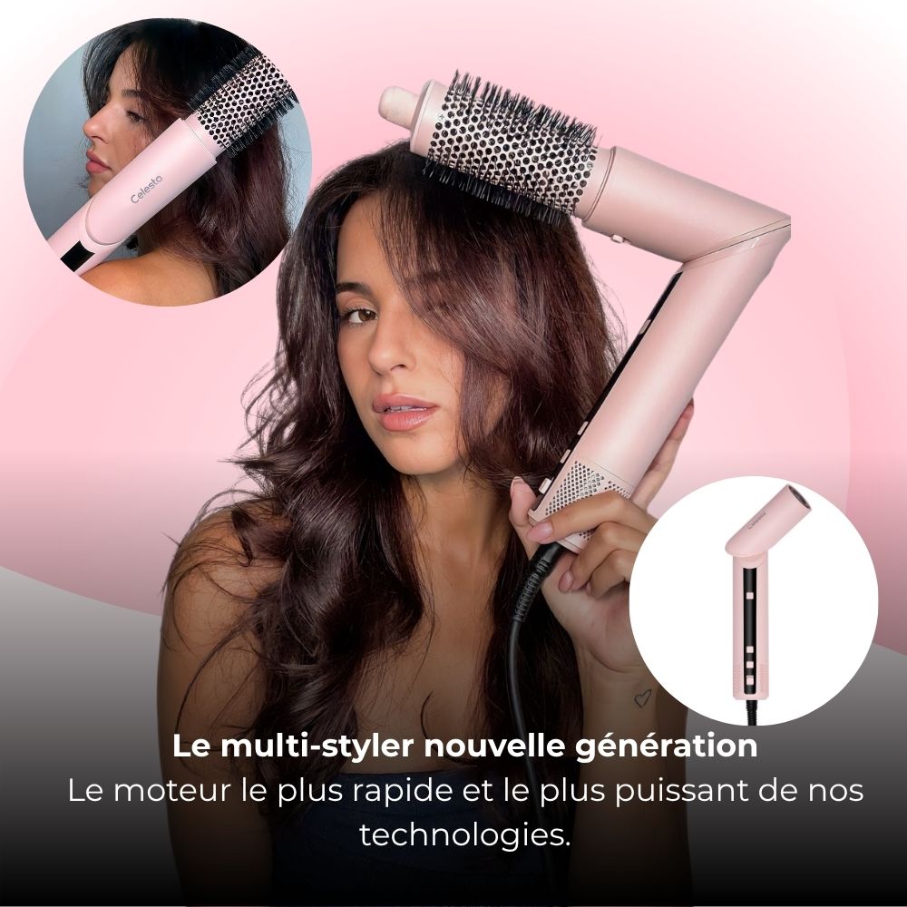 Celesta Sèche-cheveux AirStyler 2.0 - 9 en 1 Rose