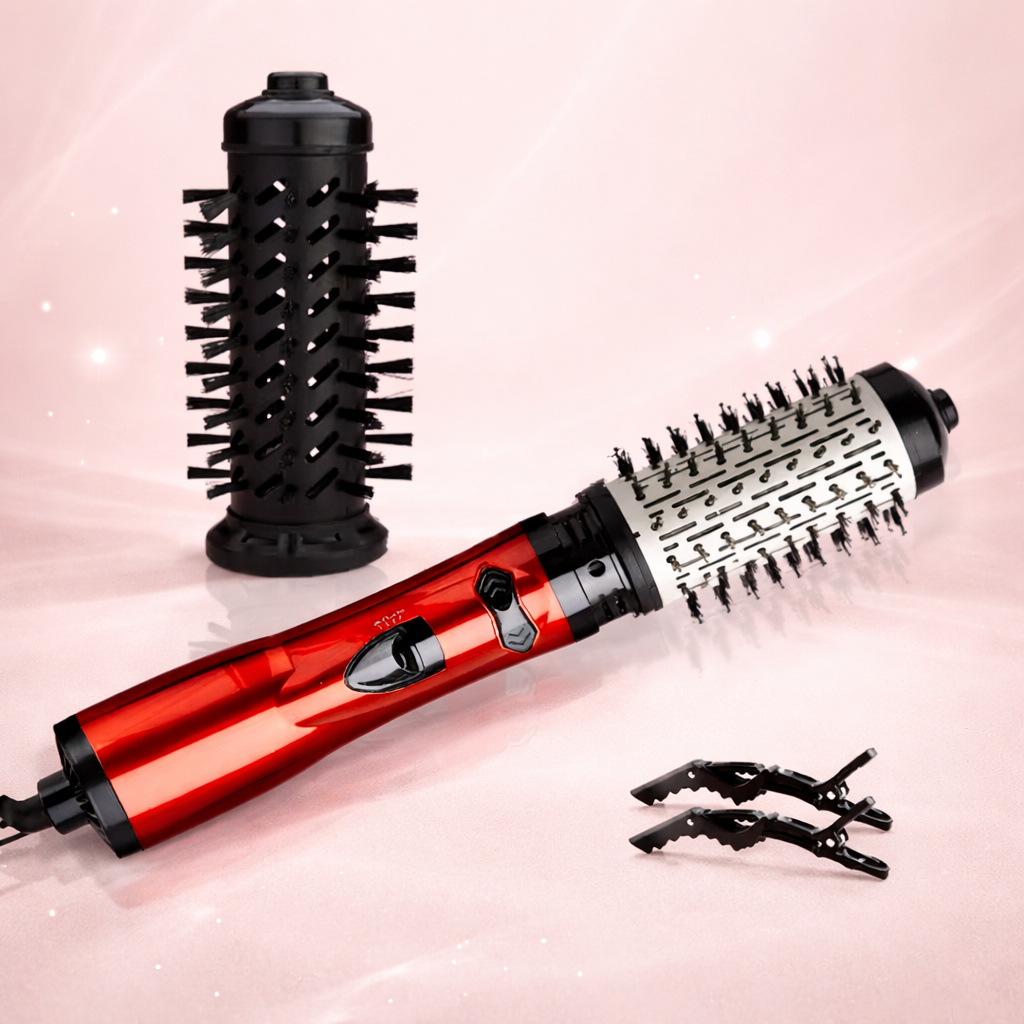 Brosse Soufflante Rotative 3-en-1 à Ions Négatifs – Lisse, Sèche & Boucle 360°