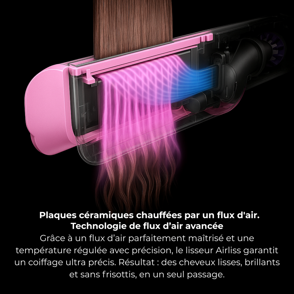 Lisseur séchant Airliss - 2 en 1 Rose Celesta