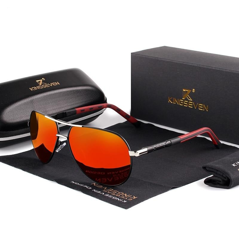 Lunettes de soleil polarisantes vintage en aluminium pour hommes