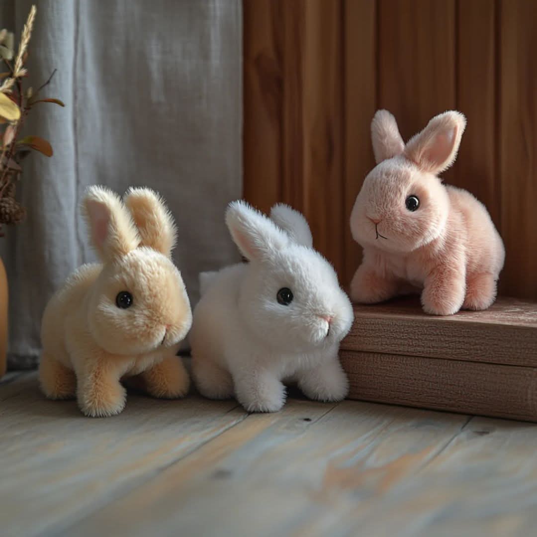 HoppiLoom Lapin Interactif – Jouet en Peluche Sauteur pour Enfants
