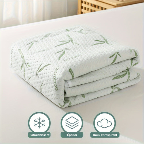 BambooCool Protège-Matelas – Respirant et Rafraîchissant pour un Confort de Sommeil Amélioré