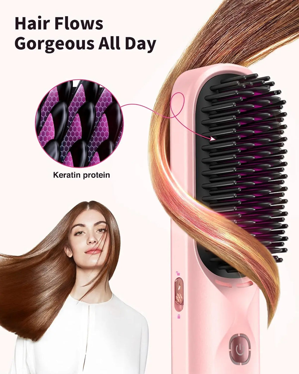 Selforia FreeStyle Pro – Brosse Lissante Sans Fil & Rechargeable