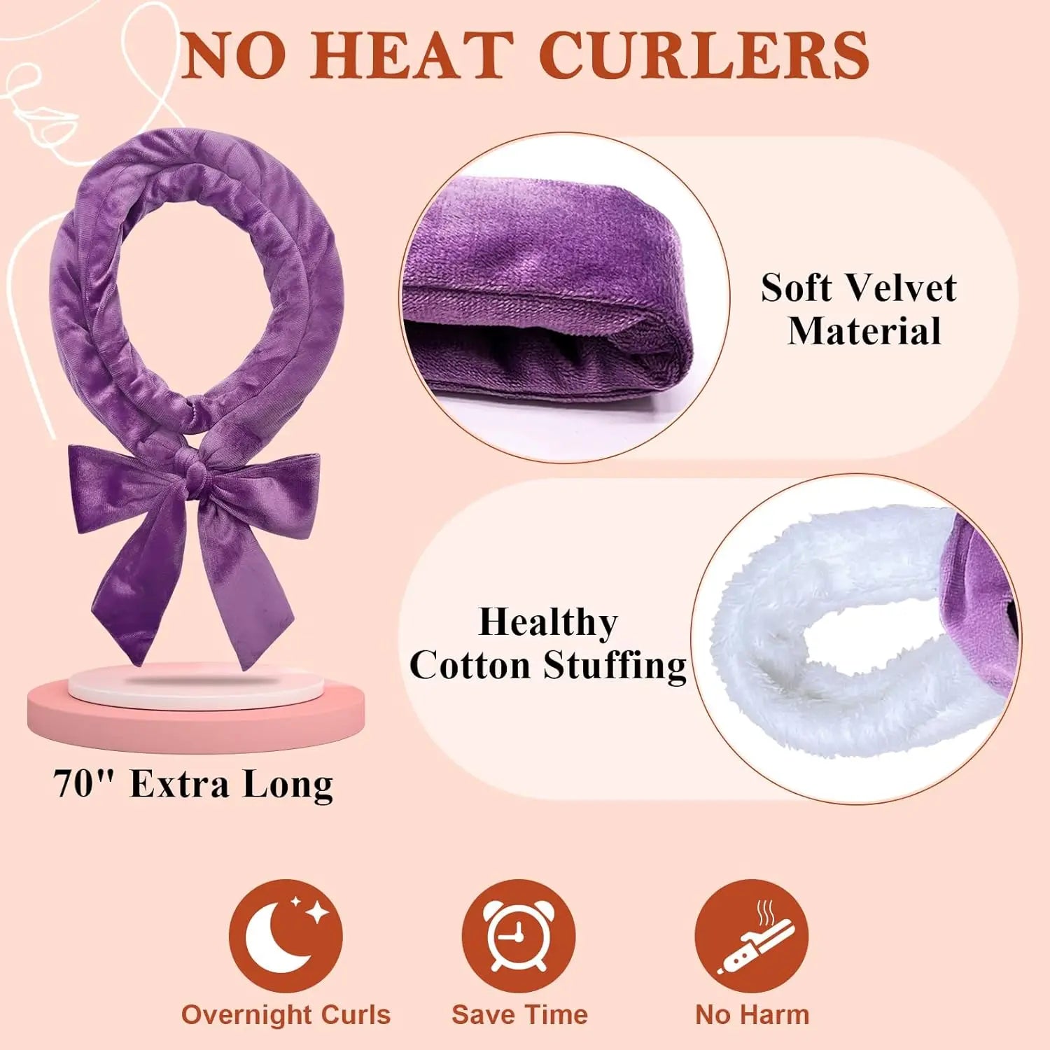 Bandeau Boucles Sans Chaleur – Kit 9 Pièces pour Boucles Douces et Naturelles