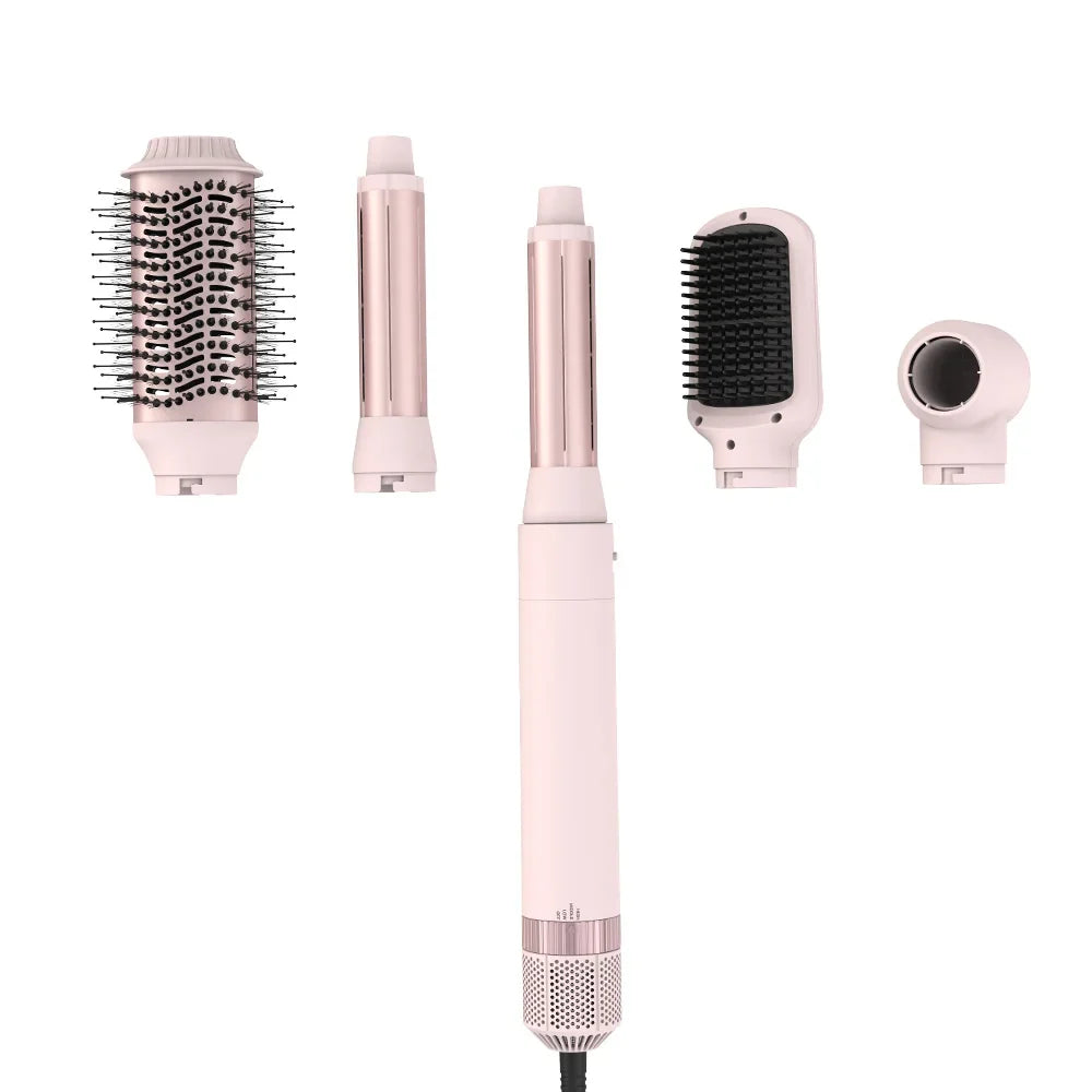 Selforia AirGlow 5-en-1 - Séchage Express, Lissage, Boucles Automatiques & Volume Professionnel