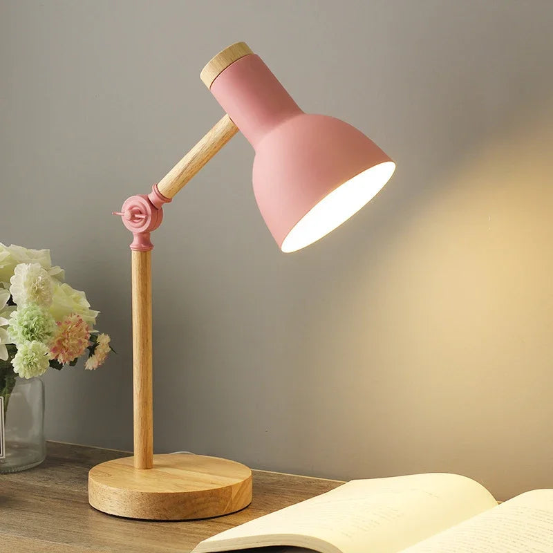 Lampe à poser en bois Scandinave Glo | Lampe de table élégante et vibrante avec lumière réglable pour chaque humeur.