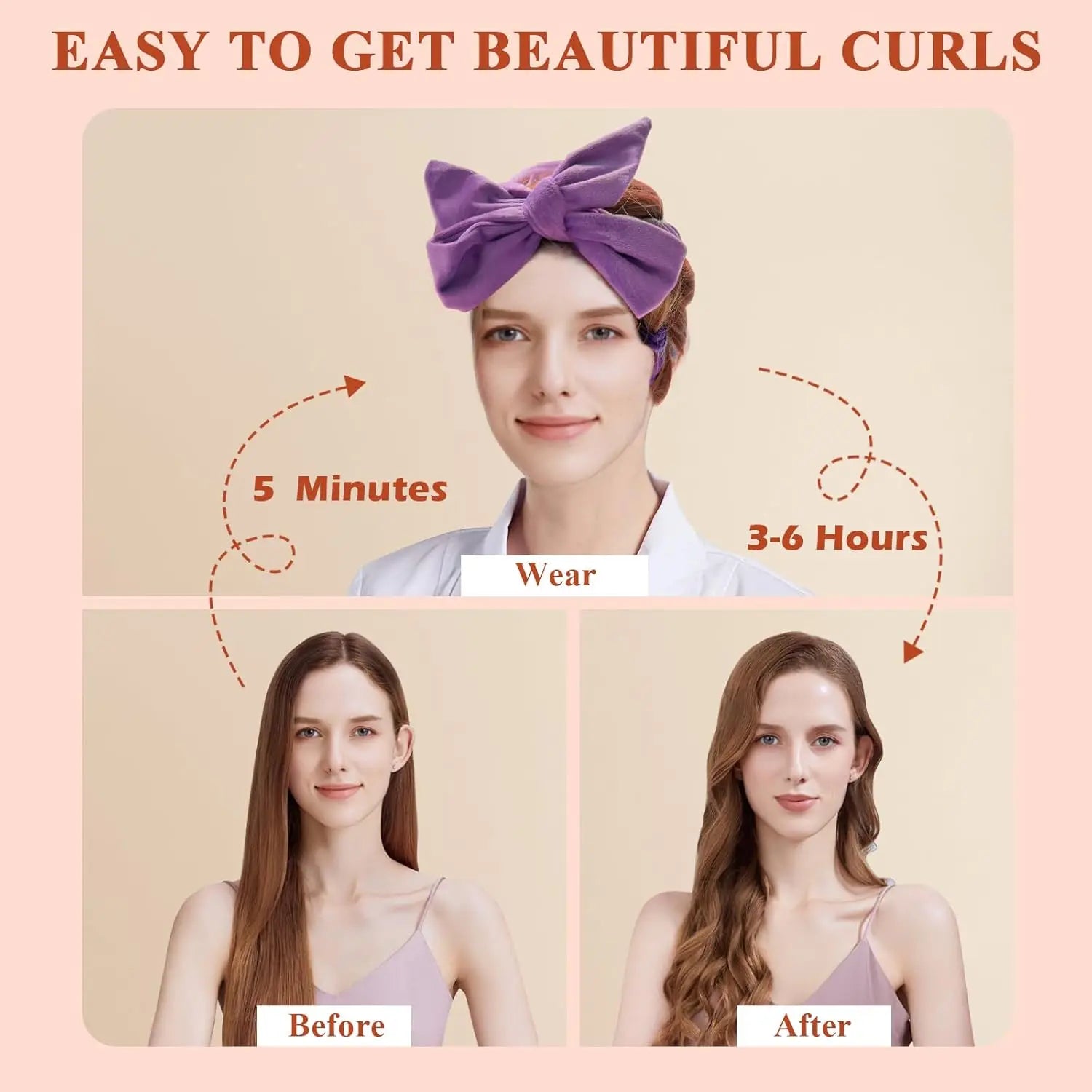 Bandeau Boucles Sans Chaleur – Kit 9 Pièces pour Boucles Douces et Naturelles