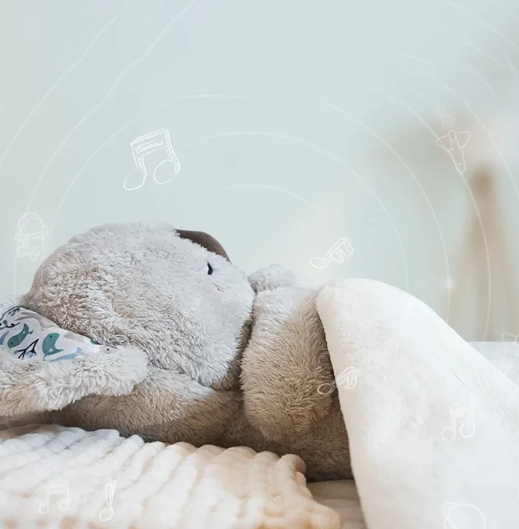 Koala Apaisant Jouet de Respiration | Simulateur de Respiration Rythmique | Tactile Haptique Thérapie Sonore Ultrasonique | Lampe de Nuit LED Intégrée | Compagnon en Peluche Alourdissant