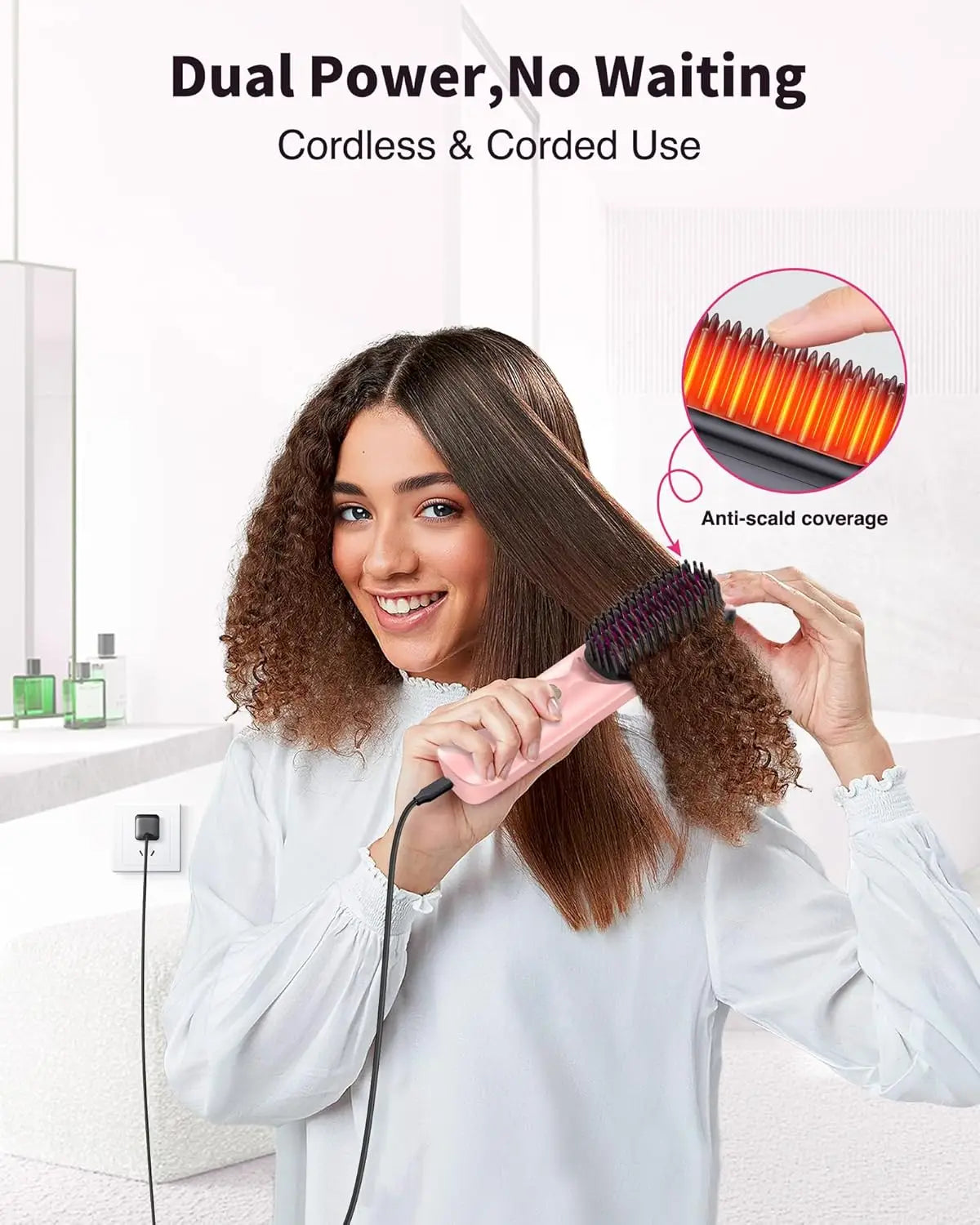 Selforia FreeStyle Pro – Brosse Lissante Sans Fil & Rechargeable