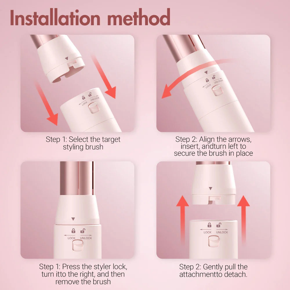 Selforia AirGlow 5-en-1 - Séchage Express, Lissage, Boucles Automatiques & Volume Professionnel