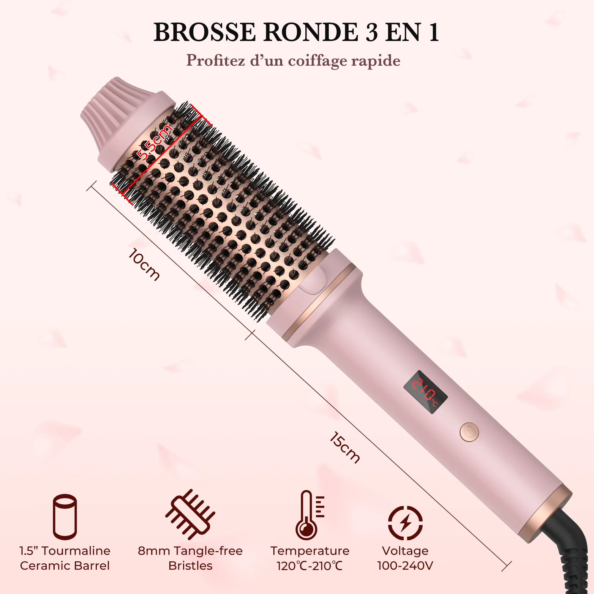 HeatWave – Brosse chauffante ionique