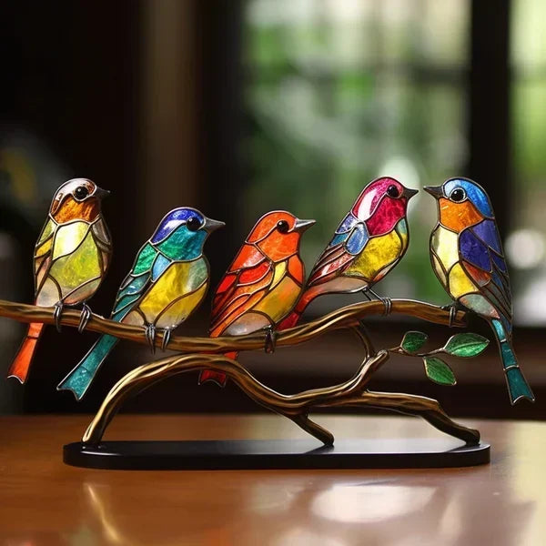 Figurines d'oiseaux en verre coloré – EleganBird