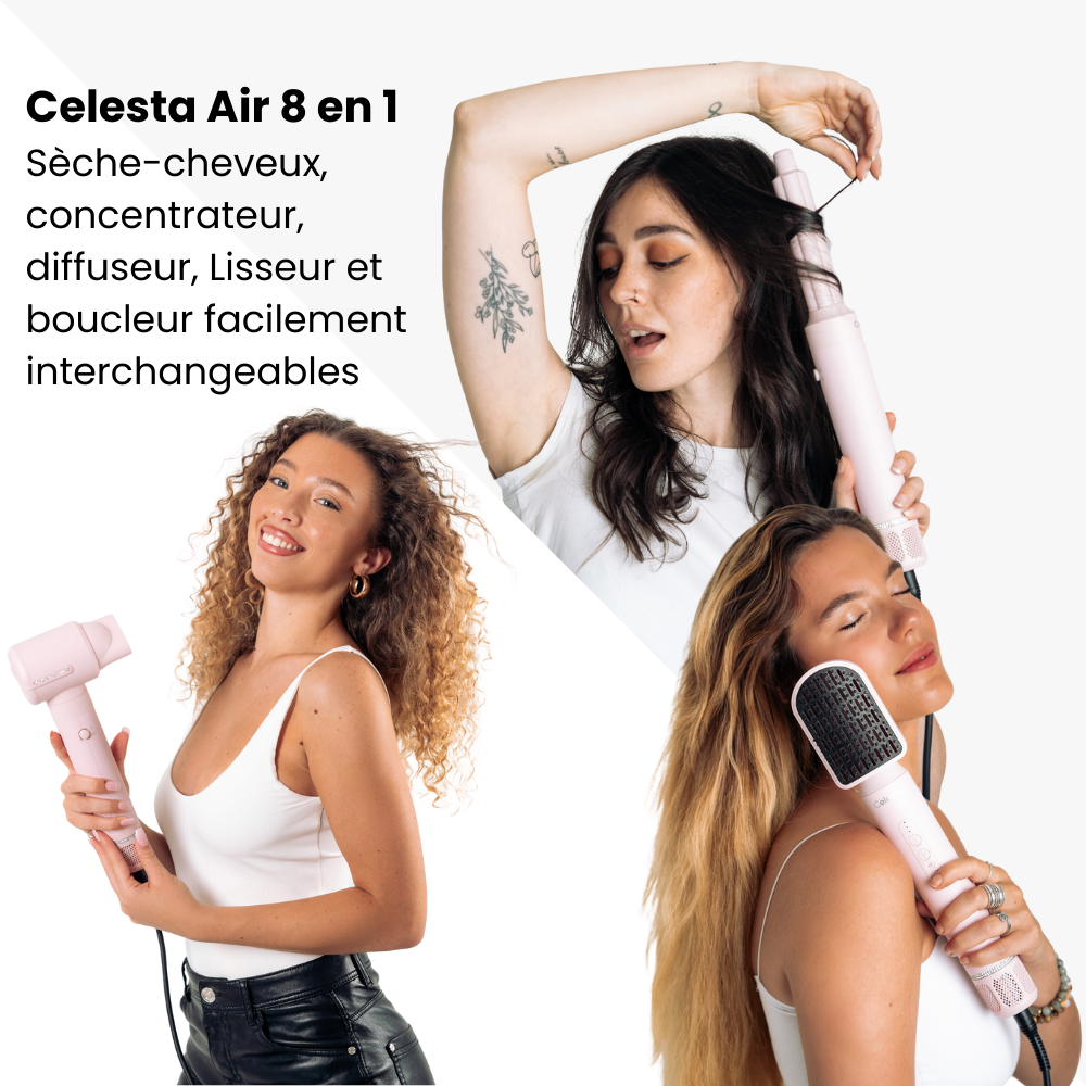 Celesta Sèche-cheveux AirStyler - 8 en 1 Rose