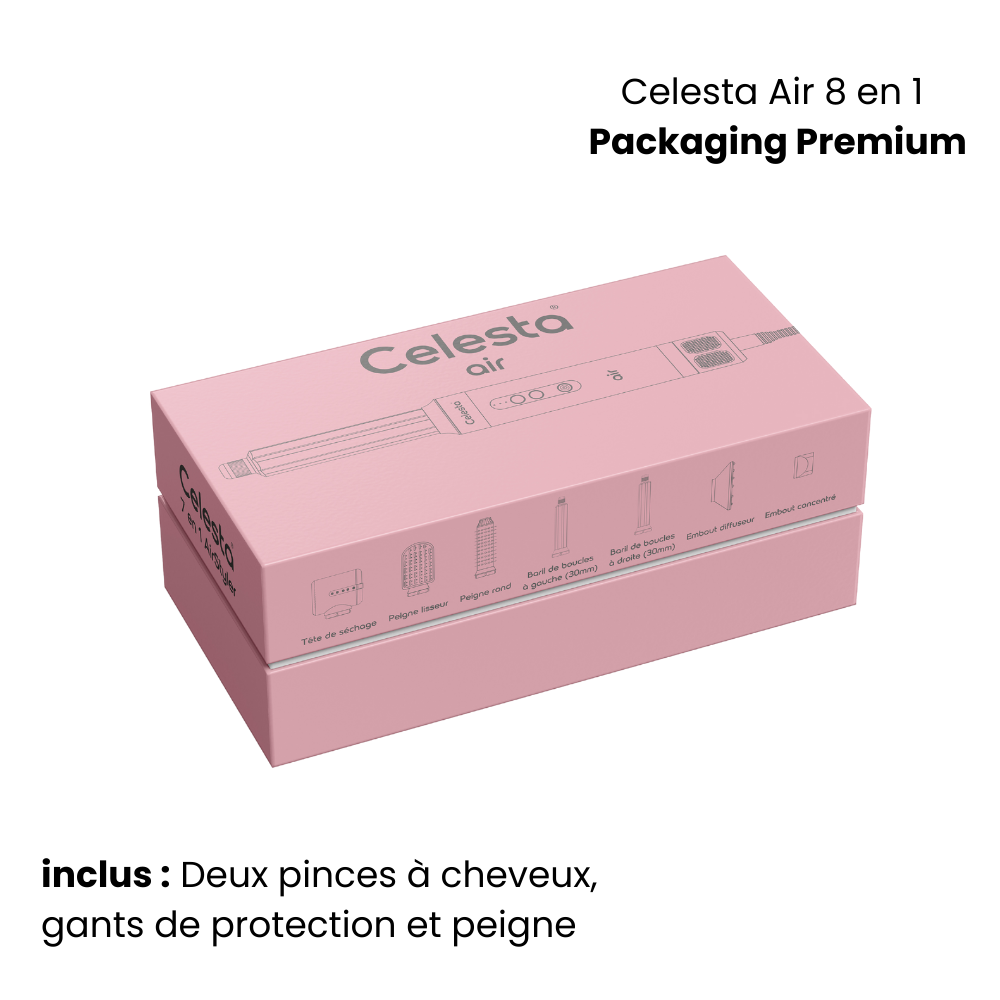 Celesta Sèche-cheveux AirStyler - 8 en 1 Rose