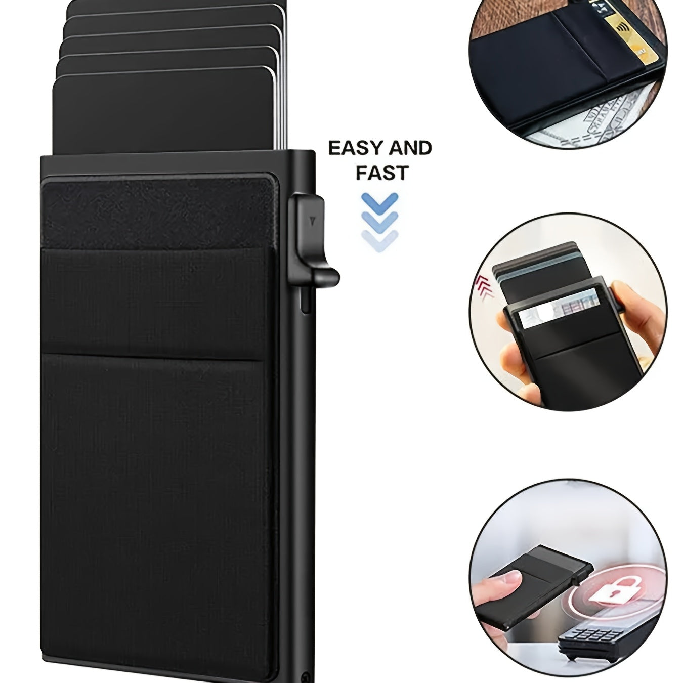 Porte-cartes RFID Bloquant – Distribution Automatique et Grande Capacité pour le Rangement Sûr des Cartes