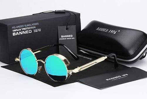Lunettes de Soleil Rétro Ronde Polarisées Steampunk | Argo